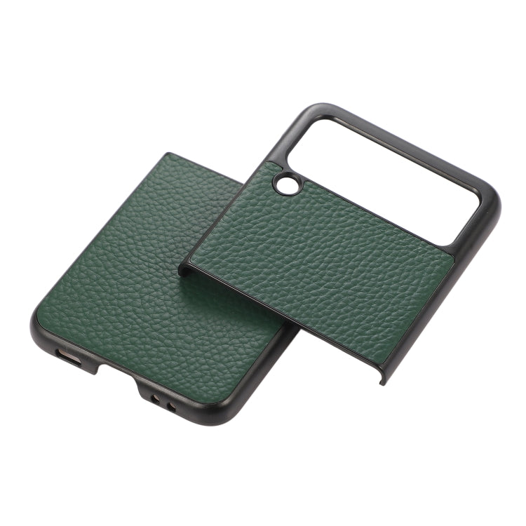 For Samsung Galaxy Z Flip3 5G Genuine Leather Lychee Texture Phone Case