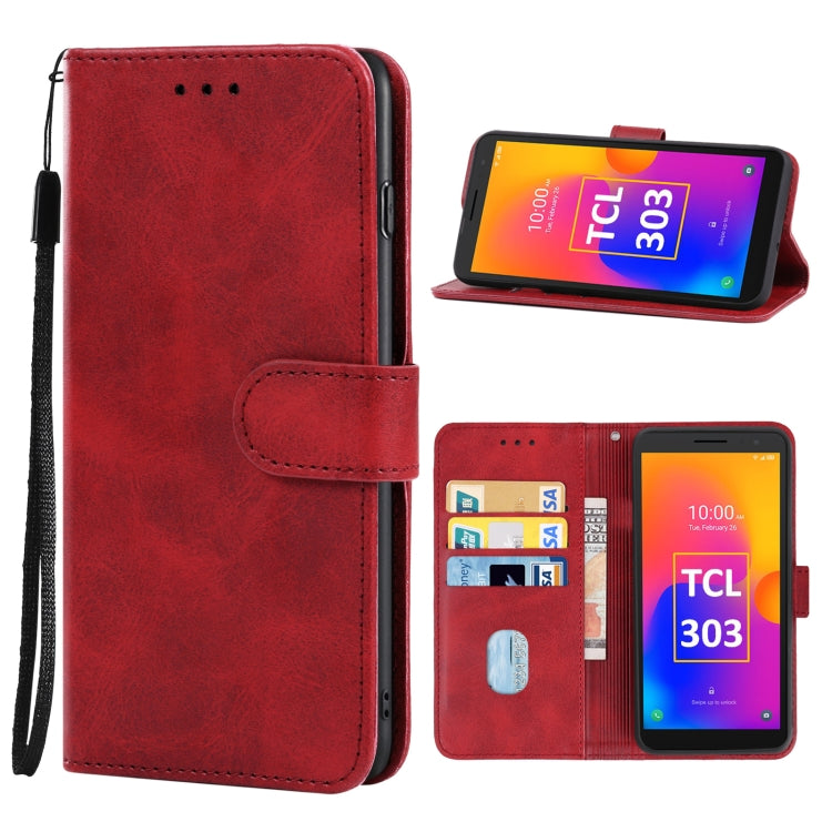 For TCL 303 Leather Phone Case