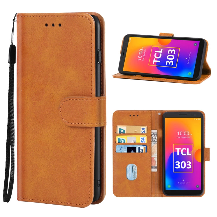 For TCL 303 Leather Phone Case