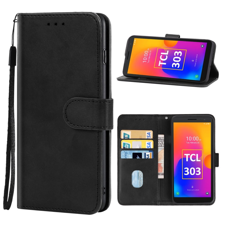 For TCL 303 Leather Phone Case