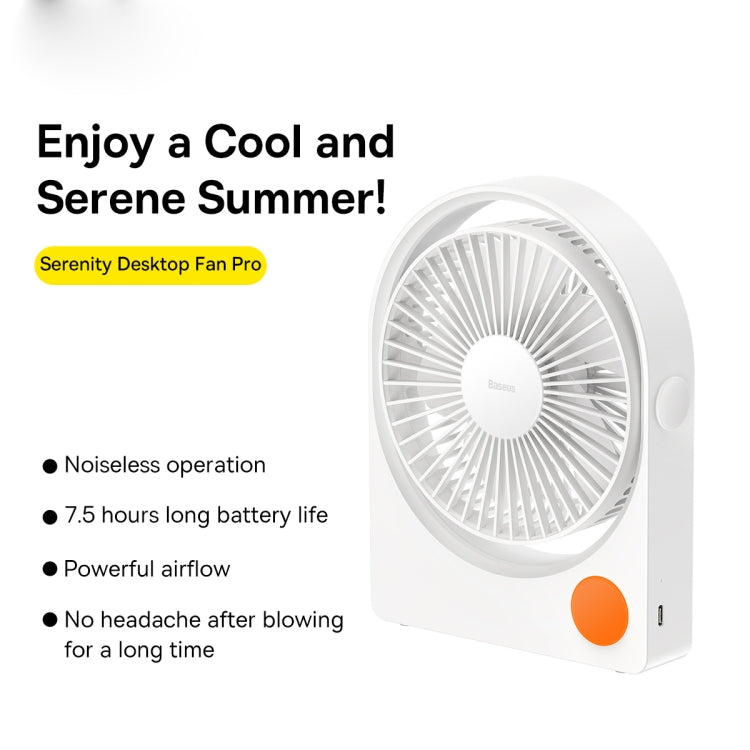 Baseus Serenity Pro Desktop USB Electric Fan(White)
