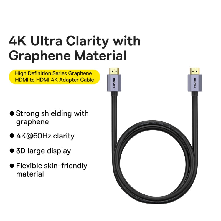 Baseus High Definition Series 5m Graphene HDMI to HDMI 4K Adapter Cable