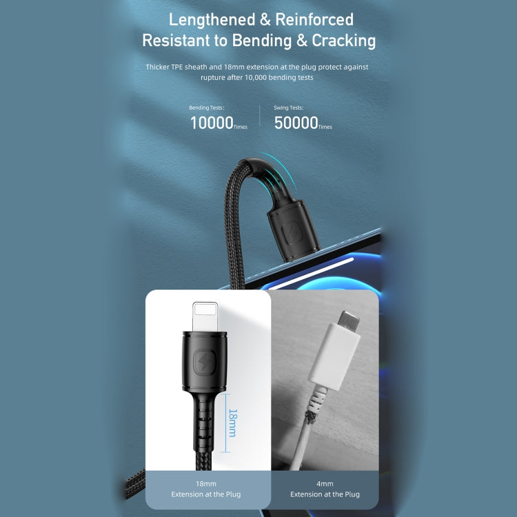 awei CL-118L 20W Type-C / USB-C to 8 Pin Fast Charging Data Cable, Length: 1m