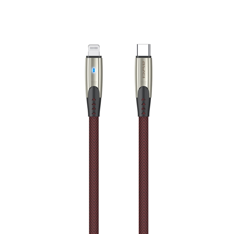 awei CL-119L Type-C / USB-C to 8 Pin Nylon Braid Fast Charging Cable, Length: 1m
