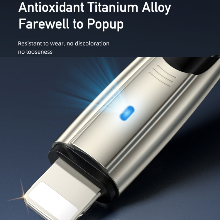 awei CL-119L Type-C / USB-C to 8 Pin Nylon Braid Fast Charging Cable, Length: 1m