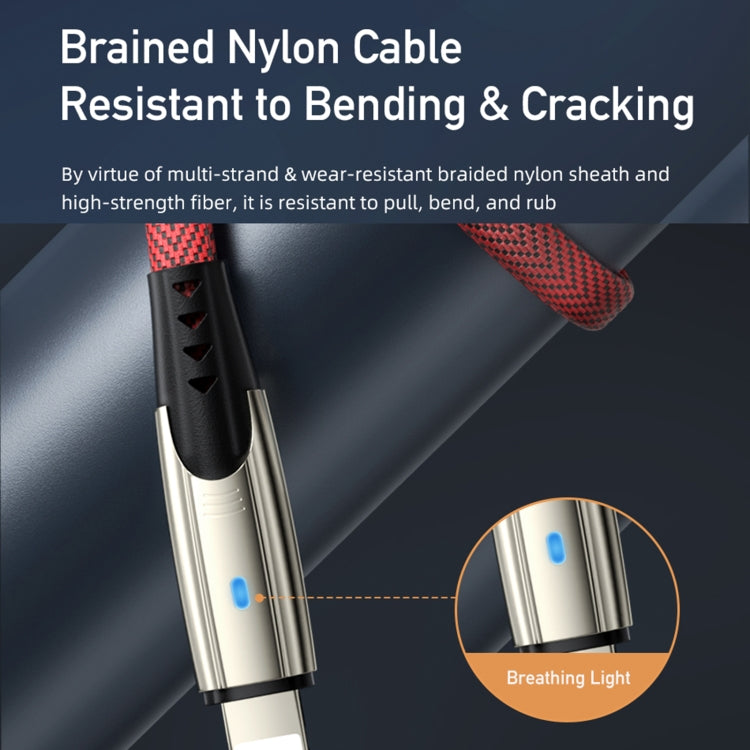 awei CL-119L Type-C / USB-C to 8 Pin Nylon Braid Fast Charging Cable, Length: 1m