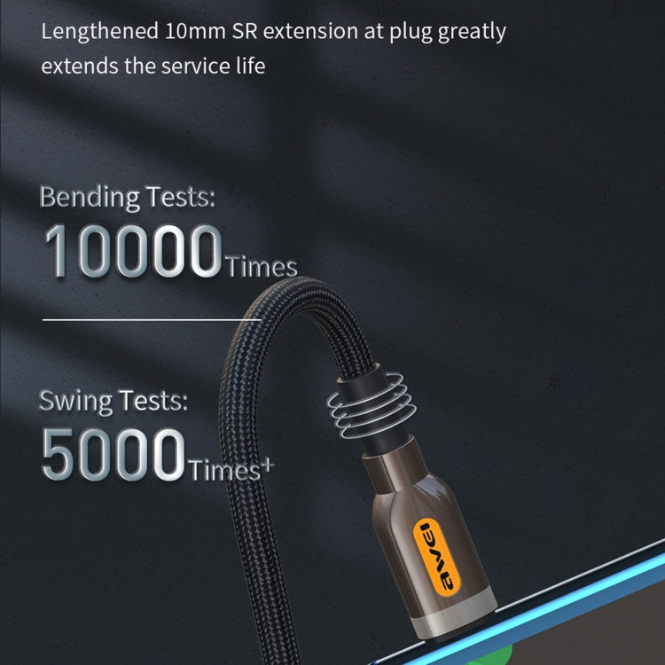 awei CL-125T Type-C / USB-C to Type-C / USB-C Fast Charging Data Cable, Length: 1m(Black)