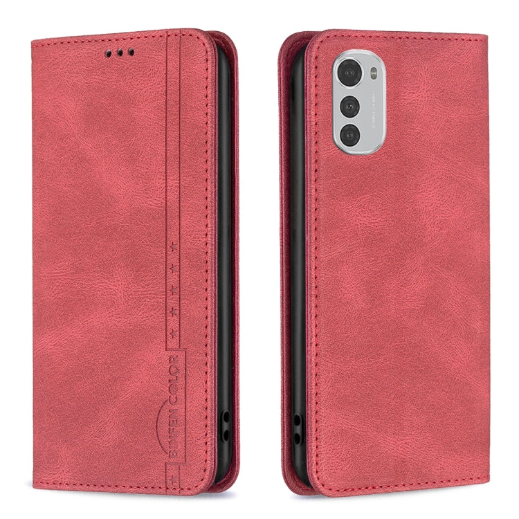 For Motorola Moto E32 4G Magnetic RFID Anti-Theft Leather Phone Case