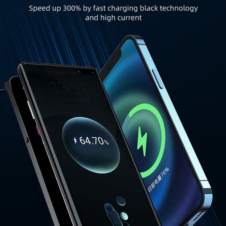 awei CL-972 Type-C / USB-C + 8 Pin + Micro USB 3 In 1 Fast Charging Data Cable, Length: 1.2m(Black)