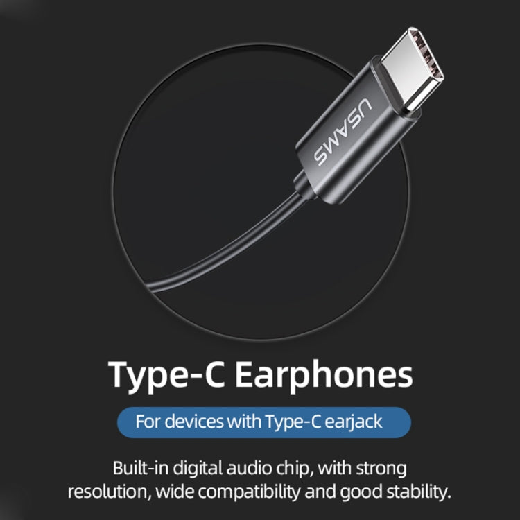 USAMS US-SJ576 EP-46 Type-C In-Ear Aluminum Alloy Wired Headphone