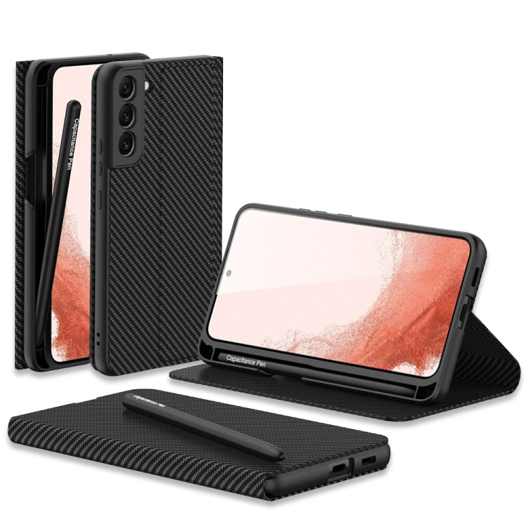For Samsung Galaxy S22 5G GKK Flip Leather Phone Case with Stylus Pen