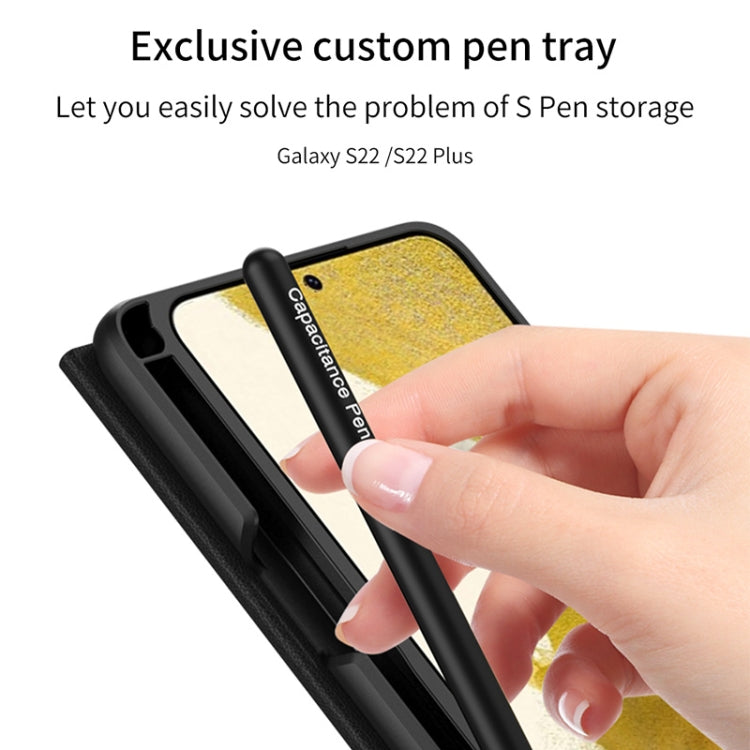 For Samsung Galaxy S22+ 5G GKK Flip Leather Phone Case with Stylus Pen
