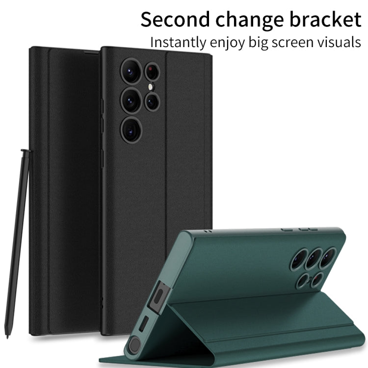 For Samsung Galaxy S22 Ultra 5G GKK Flip Leather Phone Case with Stylus Pen