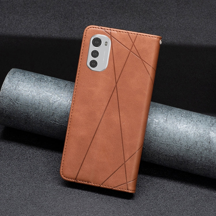 For Motorola Moto E32 4G / Moto E32s Prismatic Invisible Magnetic Leather Phone Case