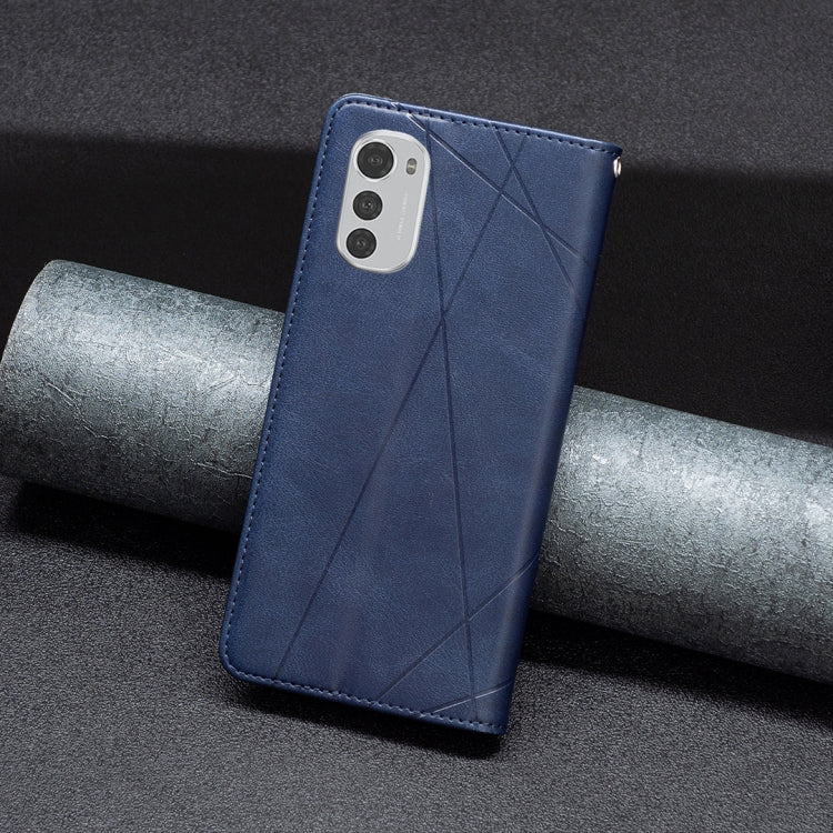 For Motorola Moto E32 4G / Moto E32s Prismatic Invisible Magnetic Leather Phone Case