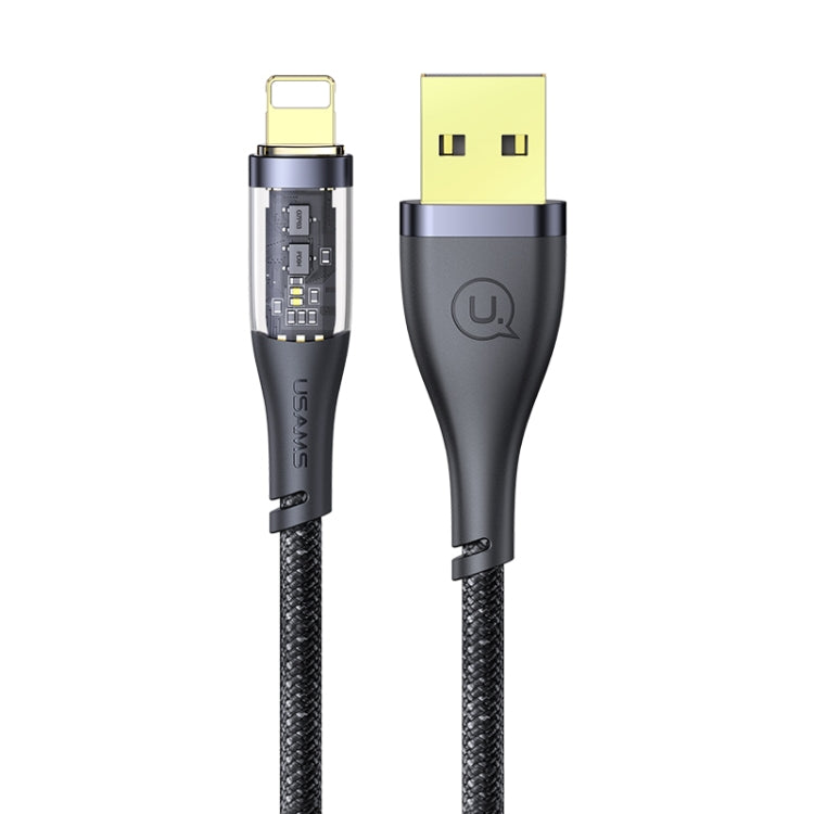 USAMS US-SJ571 Icy Series 1.2m USB to 8 Pin Aluminum Alloy Fast Charging Data Cable