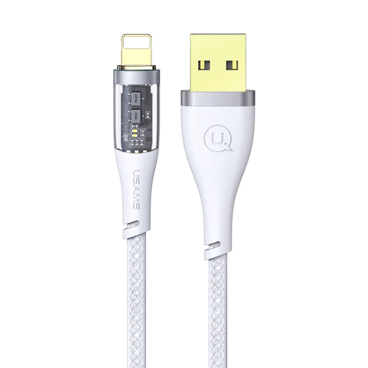 USAMS US-SJ571 Icy Series 1.2m USB to 8 Pin Aluminum Alloy Fast Charging Data Cable
