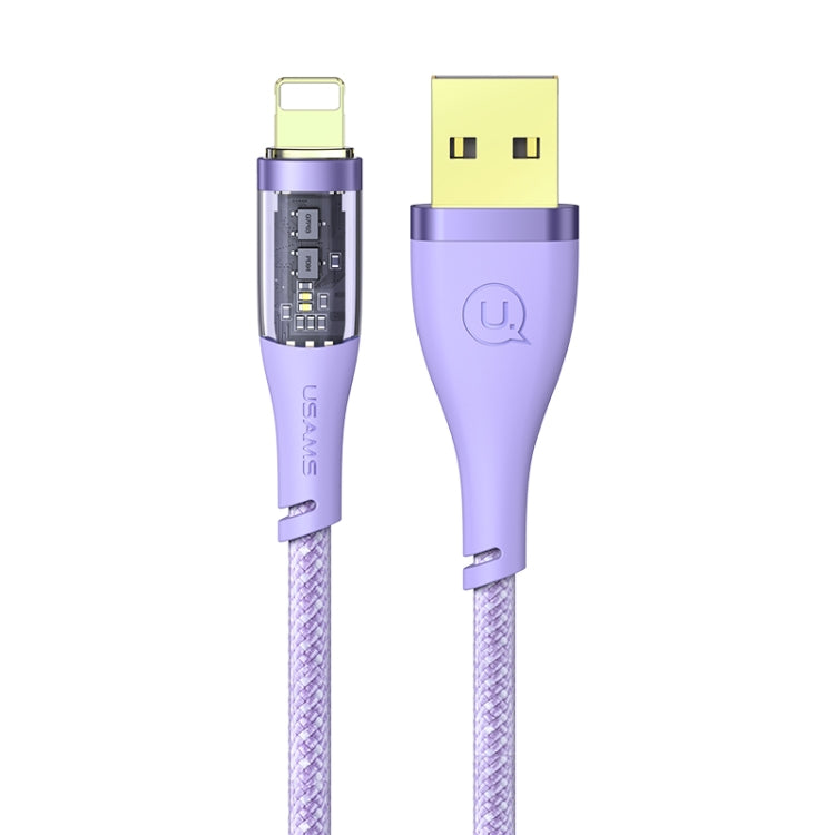 USAMS US-SJ571 Icy Series 1.2m USB to 8 Pin Aluminum Alloy Fast Charging Data Cable