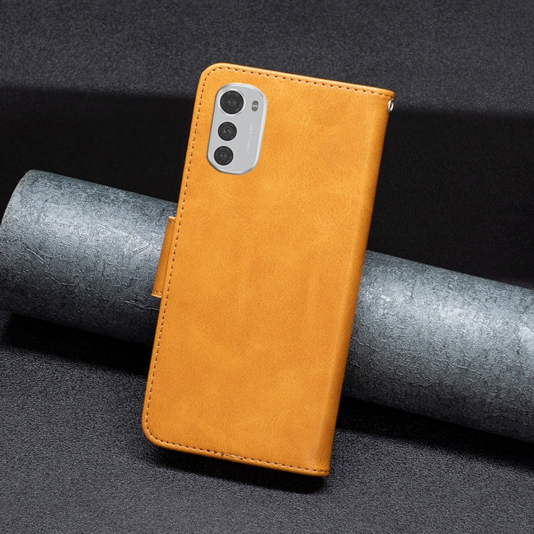 For Motorola Moto E32 4G / Moto E32s Lambskin Texture Pure Color Leather Phone Case