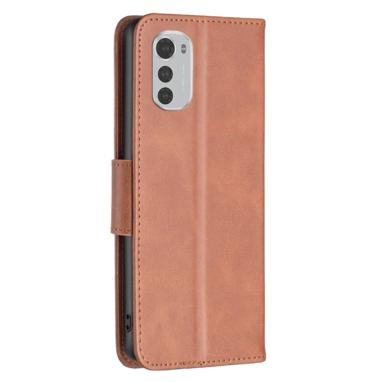 For Motorola Moto E32 4G / Moto E32s Lambskin Texture Pure Color Leather Phone Case