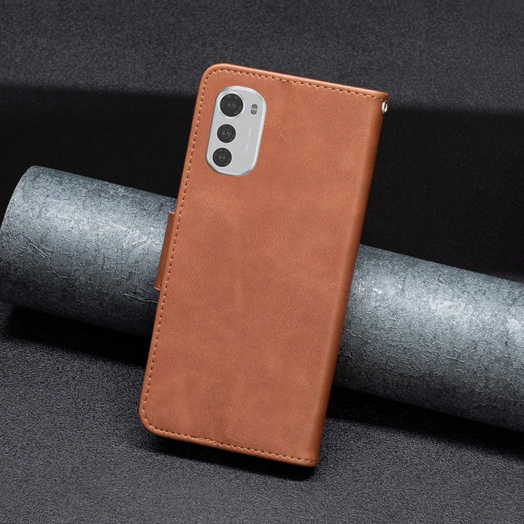 For Motorola Moto E32 4G / Moto E32s Lambskin Texture Pure Color Leather Phone Case