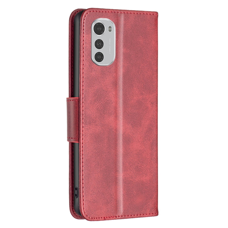For Motorola Moto E32 4G / Moto E32s Lambskin Texture Pure Color Leather Phone Case