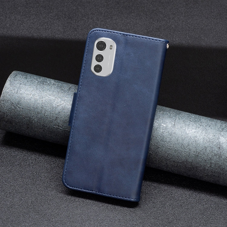 For Motorola Moto E32 4G / Moto E32s Lambskin Texture Pure Color Leather Phone Case
