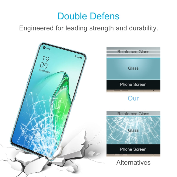 0.26mm 9H 2.5D Tempered Glass Film For OPPO Reno8 Pro