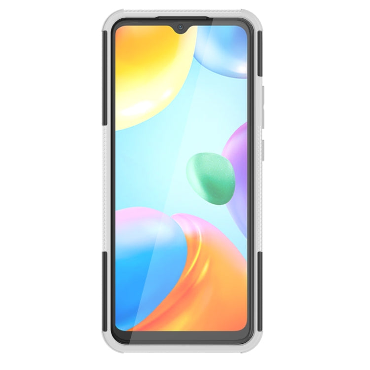 For Xiaomi Redmi 10C 4G Global Tire Texture TPU + PC Phone Case with Holder