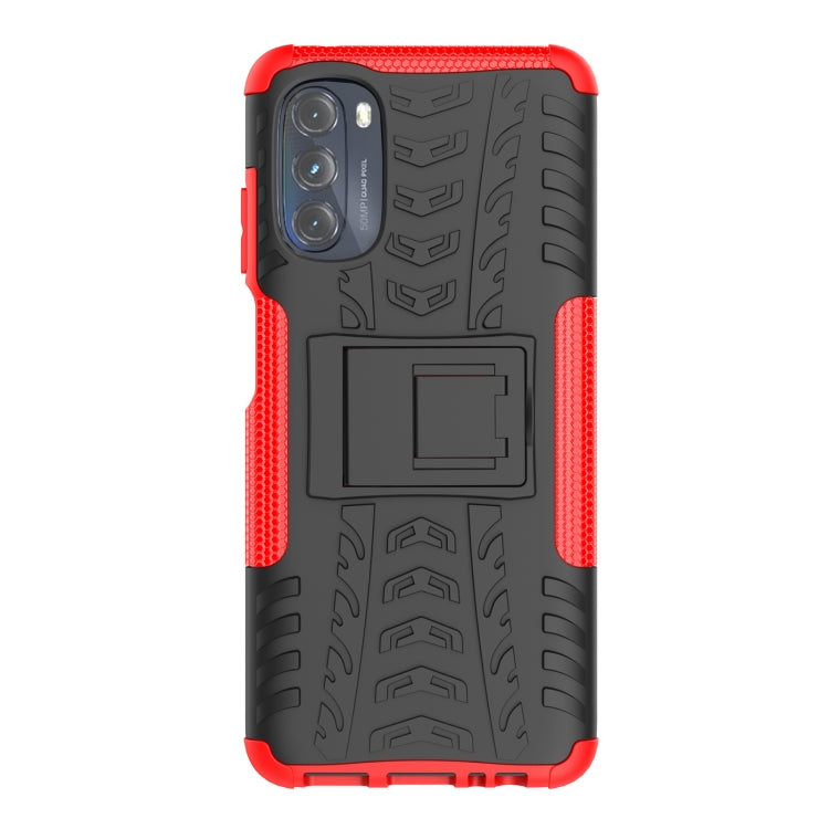 For Motorola Moto G 5G 2022 Tire Texture TPU + PC Phone Case with Holder