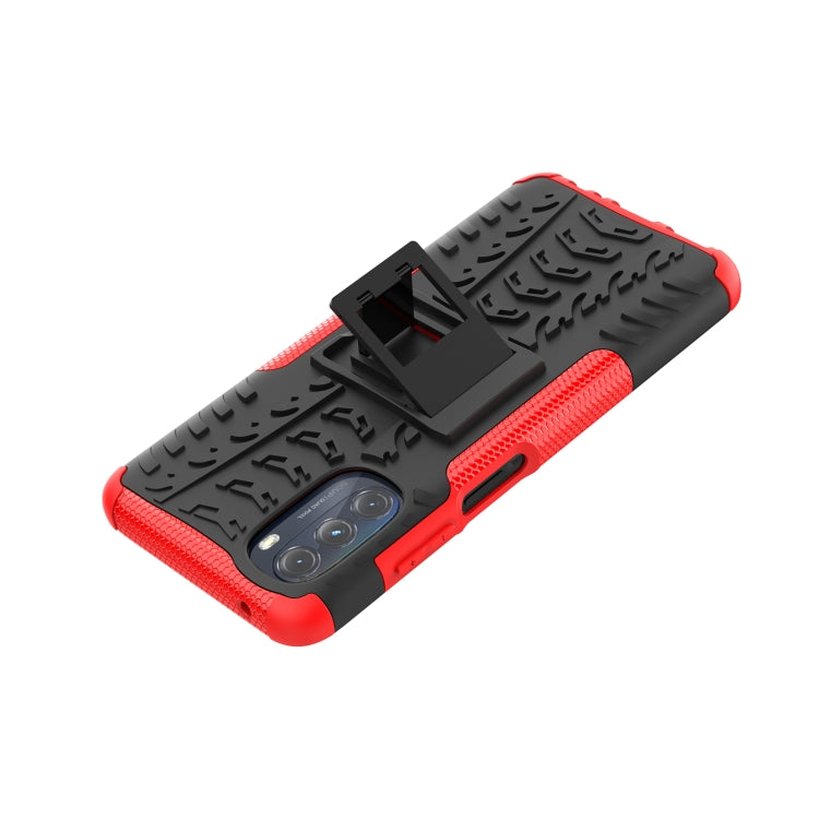 For Motorola Moto G 5G 2022 Tire Texture TPU + PC Phone Case with Holder