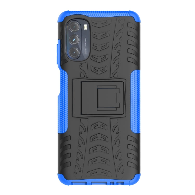 For Motorola Moto G 5G 2022 Tire Texture TPU + PC Phone Case with Holder