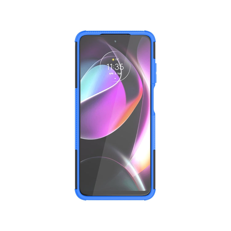 For Motorola Moto G 5G 2022 Tire Texture TPU + PC Phone Case with Holder
