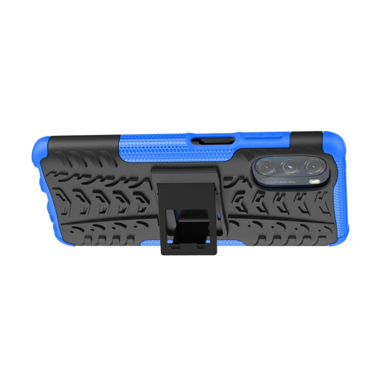 For Motorola Moto G 5G 2022 Tire Texture TPU + PC Phone Case with Holder