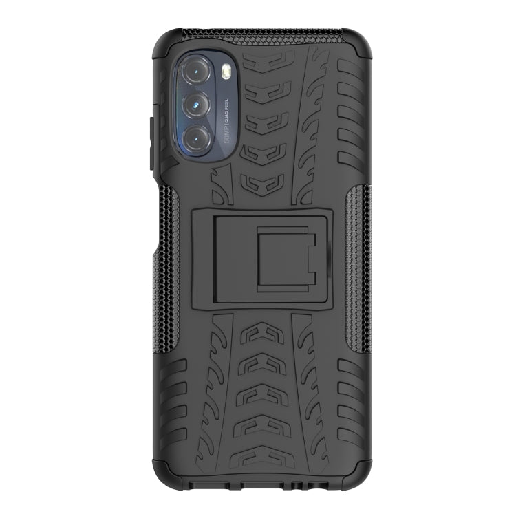 For Motorola Moto G 5G 2022 Tire Texture TPU + PC Phone Case with Holder