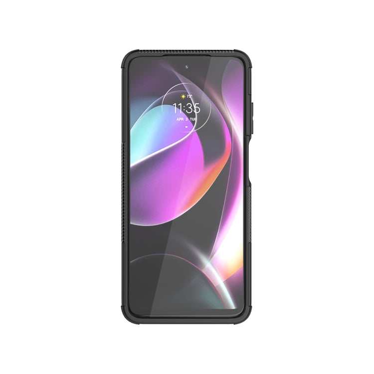 For Motorola Moto G 5G 2022 Tire Texture TPU + PC Phone Case with Holder