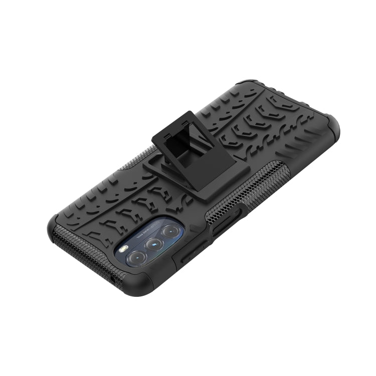 For Motorola Moto G 5G 2022 Tire Texture TPU + PC Phone Case with Holder