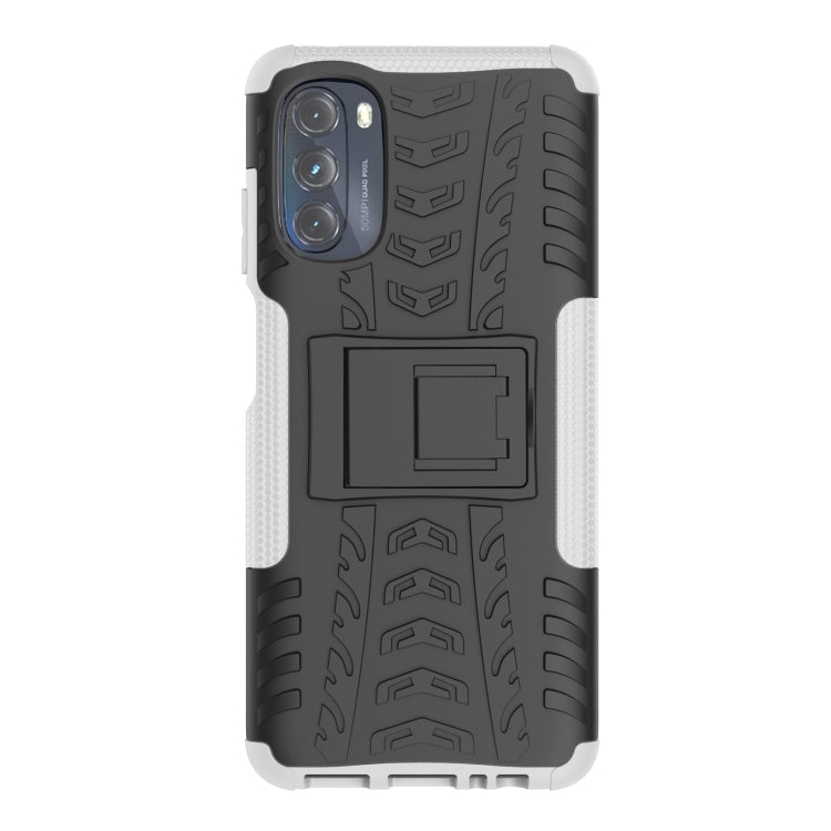 For Motorola Moto G 5G 2022 Tire Texture TPU + PC Phone Case with Holder