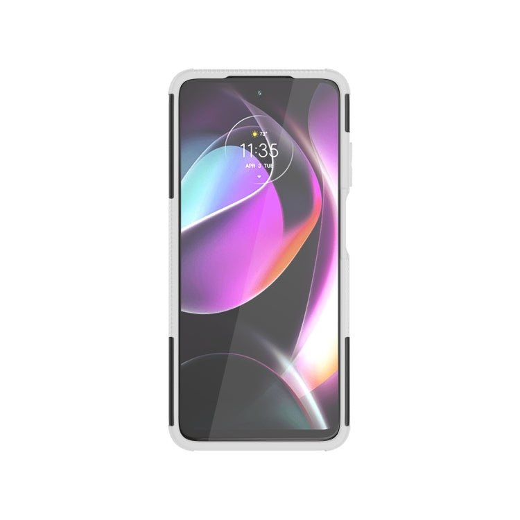 For Motorola Moto G 5G 2022 Tire Texture TPU + PC Phone Case with Holder