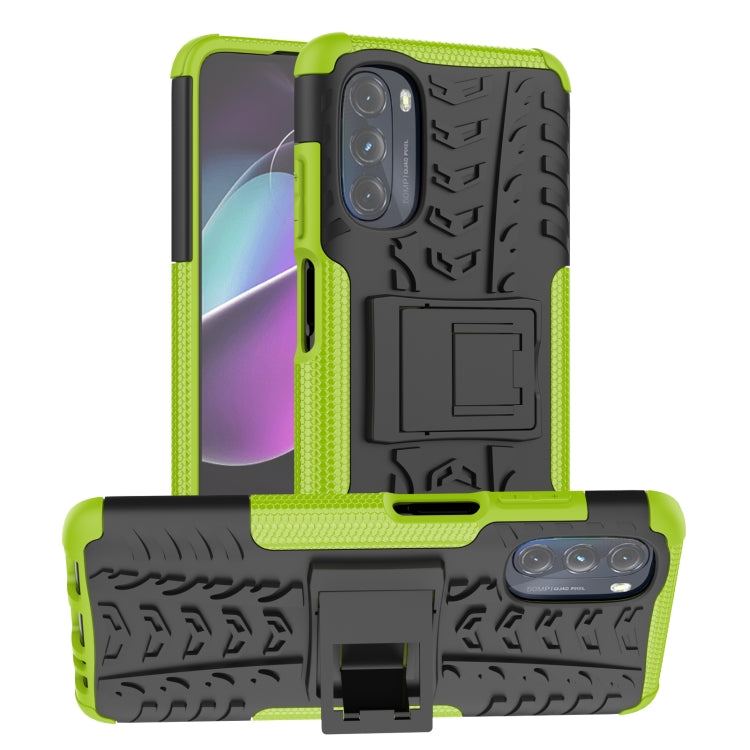 For Motorola Moto G 5G 2022 Tire Texture TPU + PC Phone Case with Holder