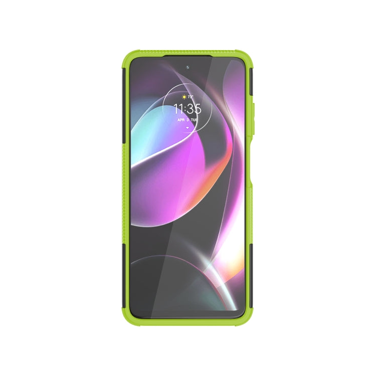 For Motorola Moto G 5G 2022 Tire Texture TPU + PC Phone Case with Holder