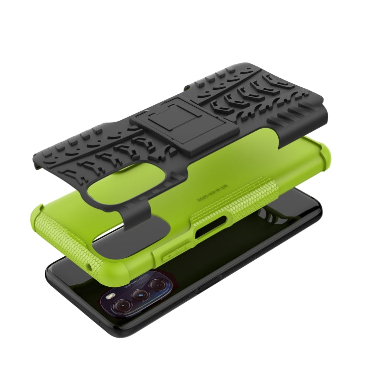 For Motorola Moto G 5G 2022 Tire Texture TPU + PC Phone Case with Holder