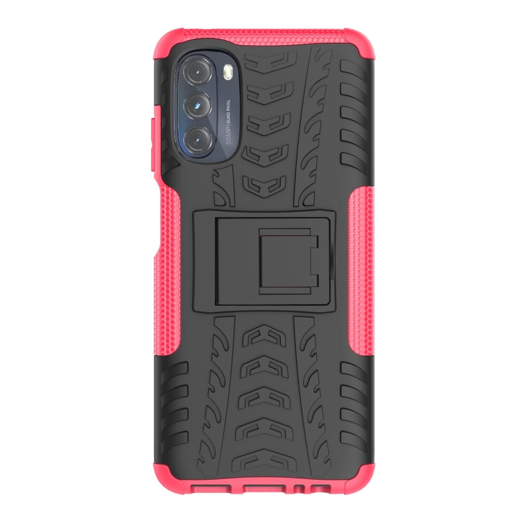 For Motorola Moto G 5G 2022 Tire Texture TPU + PC Phone Case with Holder