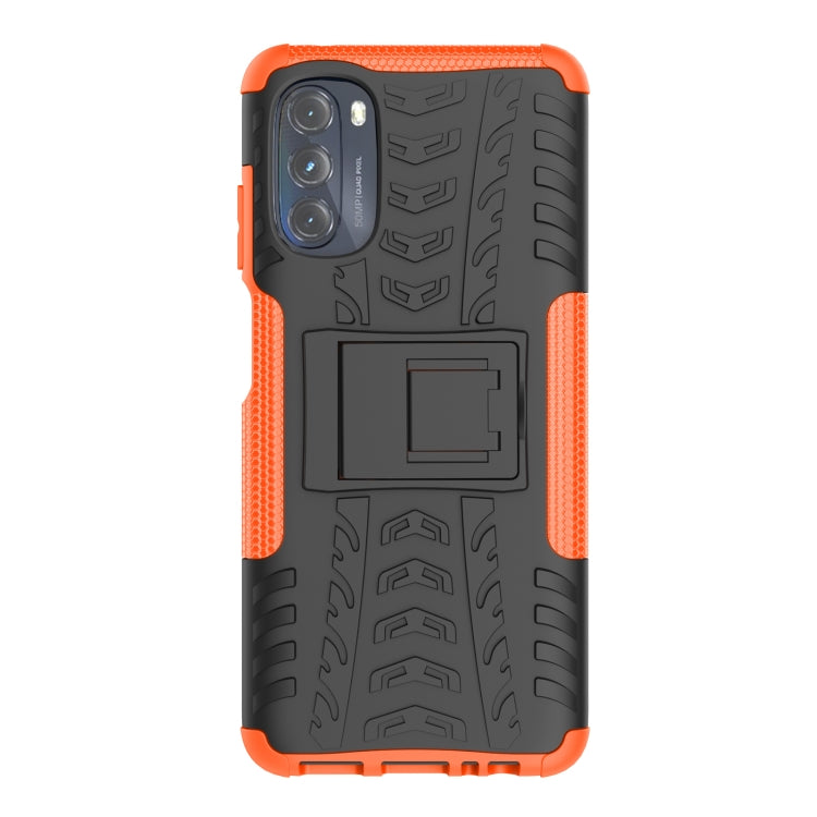 For Motorola Moto G 5G 2022 Tire Texture TPU + PC Phone Case with Holder