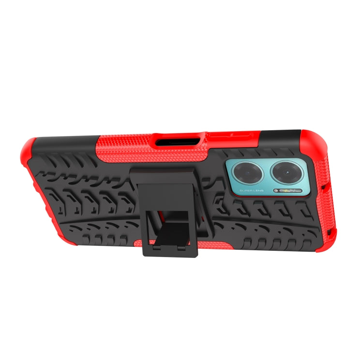 For Xiaomi Redmi Note 11E 5G Tire Texture TPU + PC Phone Case with Holder