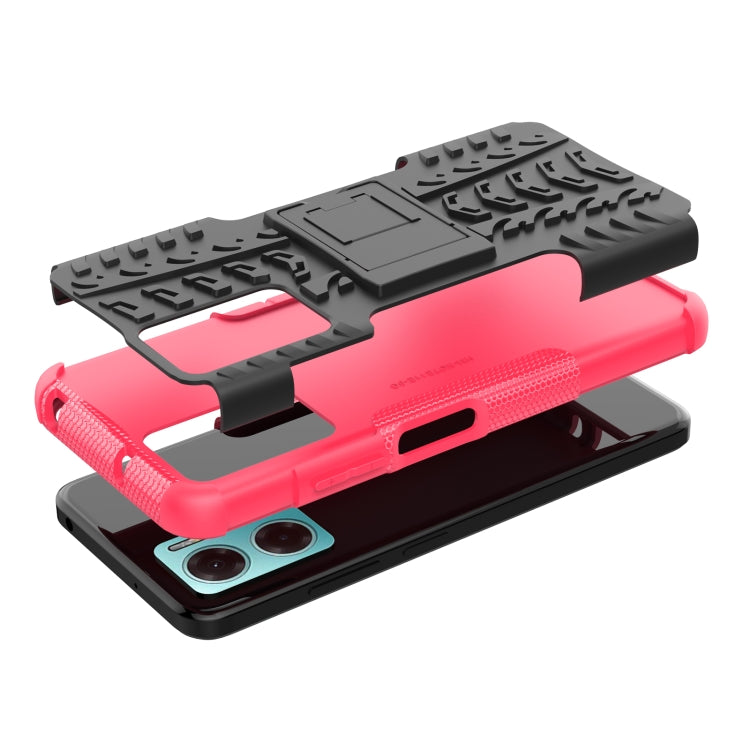 For Xiaomi Redmi Note 11E 5G Tire Texture TPU + PC Phone Case with Holder