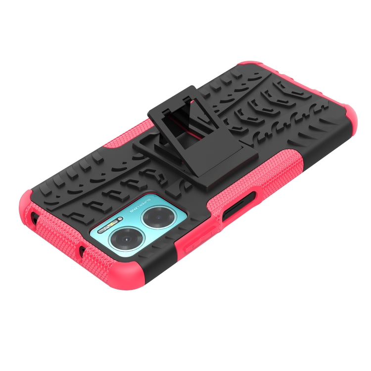 For Xiaomi Redmi Note 11E 5G Tire Texture TPU + PC Phone Case with Holder