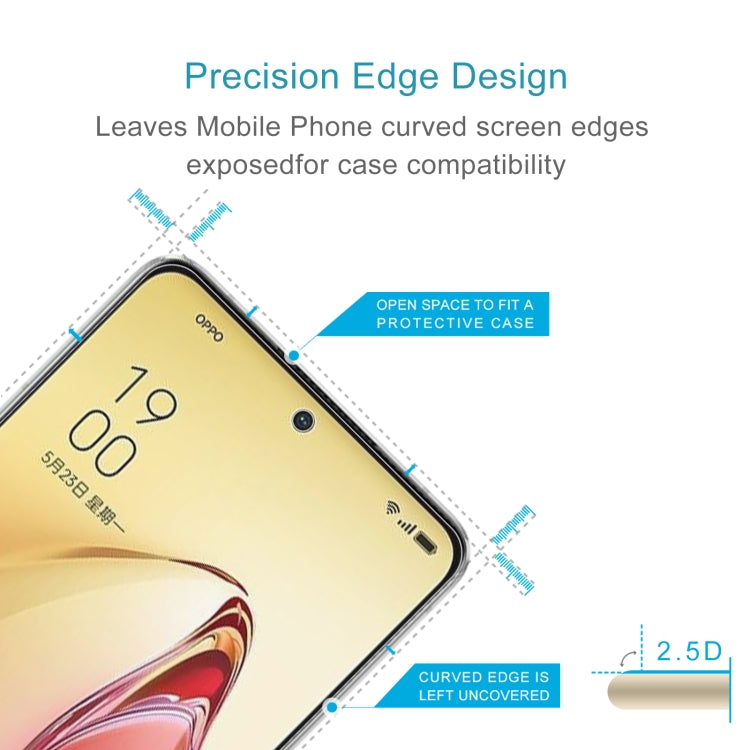 10 PCS 0.26mm 9H 2.5D Tempered Glass Film For OPPO Reno8 Pro+