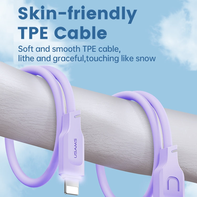 USAMS US-SJ565 Lithe Series 1.2m USB to 8 Pin Fast Charging Cable with Indicator Light