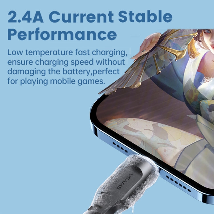 USAMS US-SJ565 Lithe Series 1.2m USB to 8 Pin Fast Charging Cable with Indicator Light